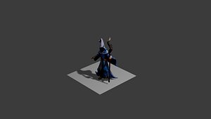 Blue Mystic Mage 3D model