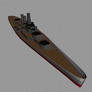watercraft battleship 3d model