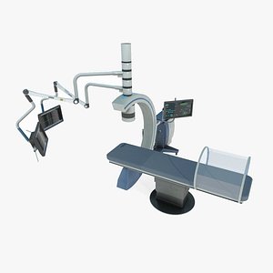 Future sci-fi operating table 3D