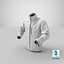 Casaco de inverno masculino 01 branco