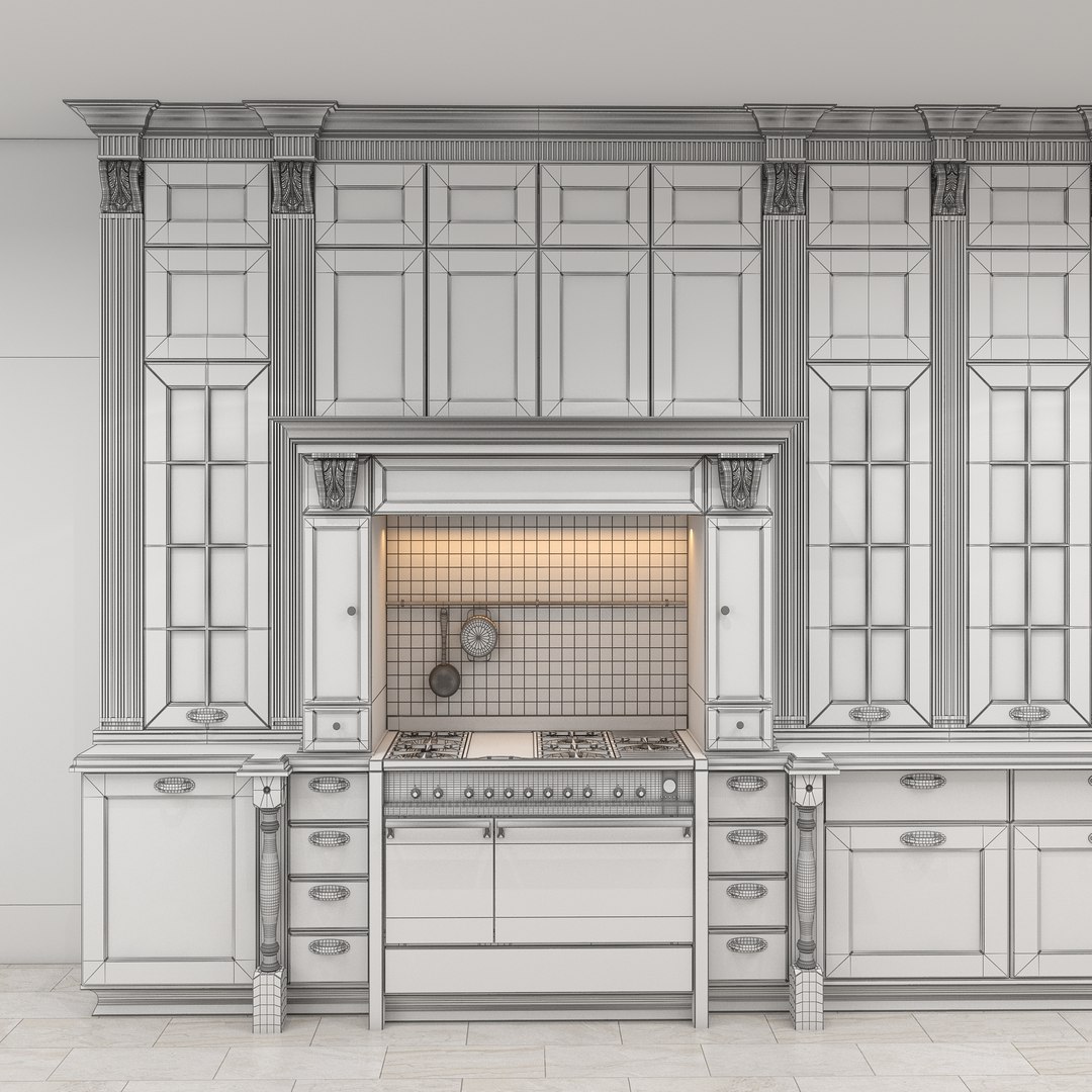 3D Classic Kitchen - TurboSquid 1890826