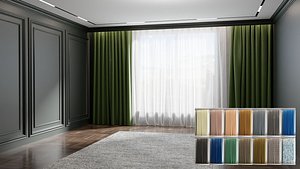 3D Luxury Curtains Assets Set 1
