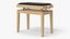 realistic piano bench 01 3D model