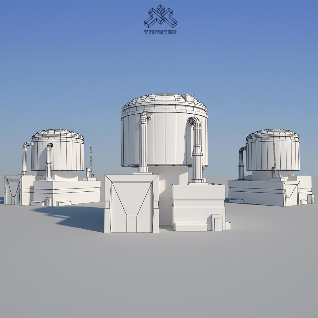 3D Industrial Building 07 - Low-poly Processing Unit - TurboSquid 2184214