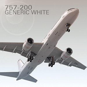 757-200 generic white 3d max