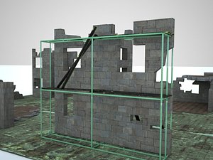 3d model ruin walls