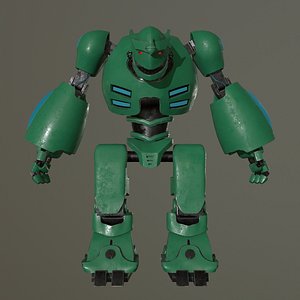 3D robot green model