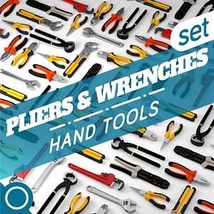 pliers wrenches 3d model