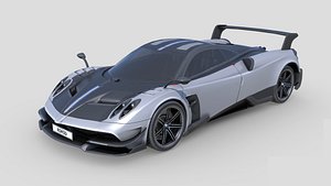 Low Poly Car - Pagani Huayra BC 3D