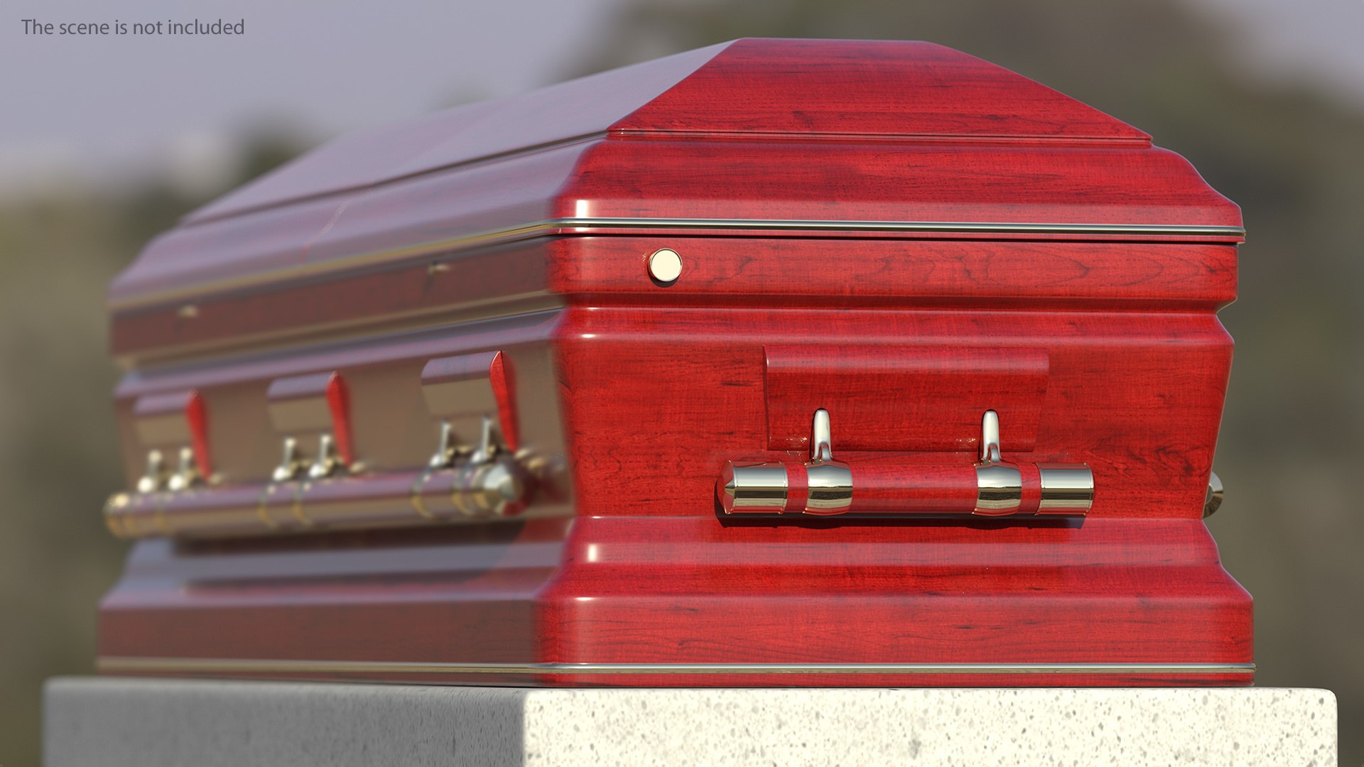Classic design wooden funeral 3D model - TurboSquid 1546087
