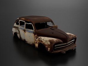 Old abandoned broken car 04