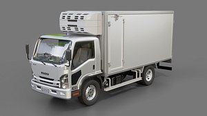 3D Isuzu Elf Box Truck 2021