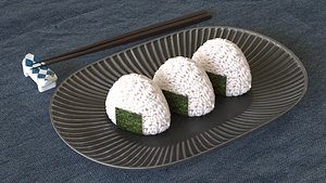 3D model Japanese rice ball