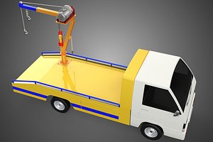 SERVICE TOW TRUCK ROADSIDE OVERHEAD REAR RECOVERY LIFTING CRANE 3D model