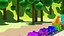 forest cartoon train numbers model