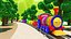 forest cartoon train numbers model