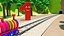 forest cartoon train numbers model