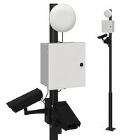 Security Monitoring Pole with Dual CCTV Mounts