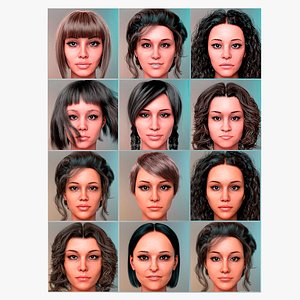 Latin Bellas Head Morphs Vol 1 and 2 for G8F and  G81F 3D
