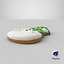 Snowman Gingerbread Cookie 01 Bitten 3D model