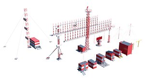 3D airport techical structures model