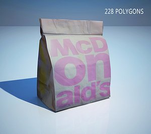Fast Food Paper Bag Mcdonald