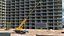 Guindaste móvel Liebherr com laje de concreto armado