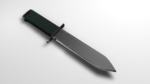 3D knife survival woods model