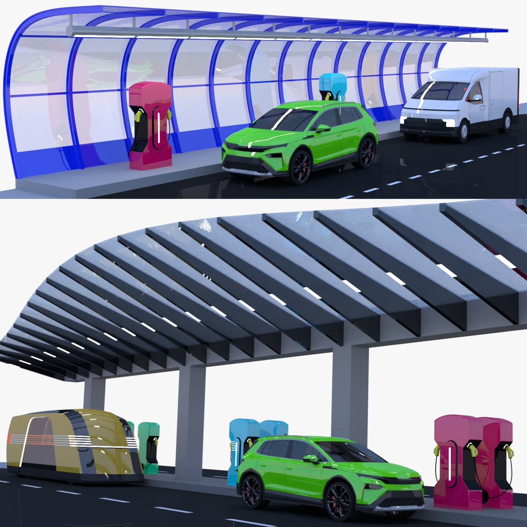 Chargers With Elroq Robovan ST1 Van Model - TurboSquid 2344540