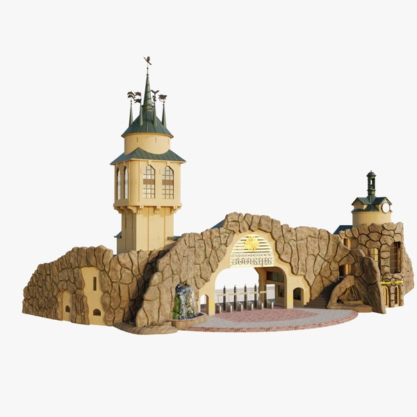 Moscow Zoo Entrance 3D model