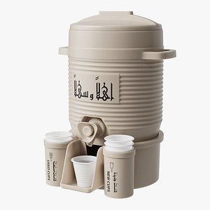 3D Arabic mini water dispenser Zam-Zam model