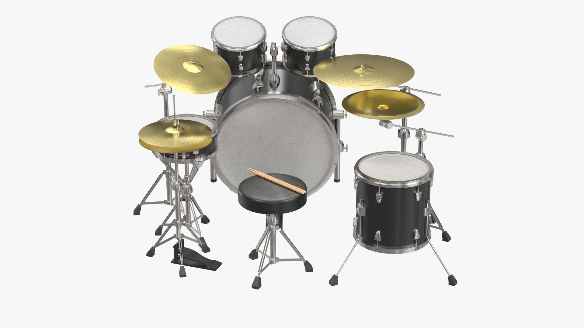 3D Drum Kit - TurboSquid 2029441