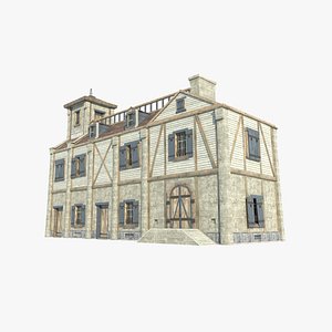 18th century architecture houses villas 3D model