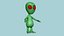 Cute Alien A02 Green Red - Simple - Character Design