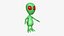 Cute Alien A02 Green Red - Simple - Character Design