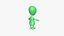 Cute Alien A02 Green Red - Simple - Character Design