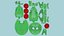 Cute Alien A02 Green Red - Simple - Character Design