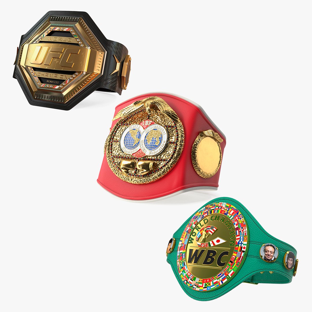 Championship Belts Collection 3D model preview