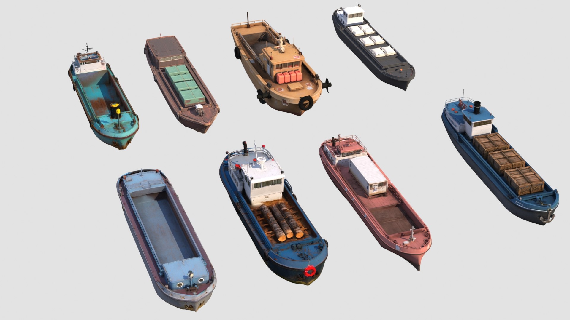 3D Inland Cargo Barge 3D Model Pack https://p.turbosquid.com/ts-thumb/xC/t7YPg0/53/013/jpg/1790004028/1920x1080/fit_q87/0a66e57a9603653a4b1aff03a8d6fb5895fdaecc/013.jpg