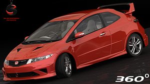 3d honda civic type-r mugen model