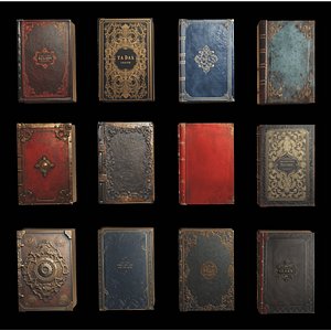Old Books set 3D