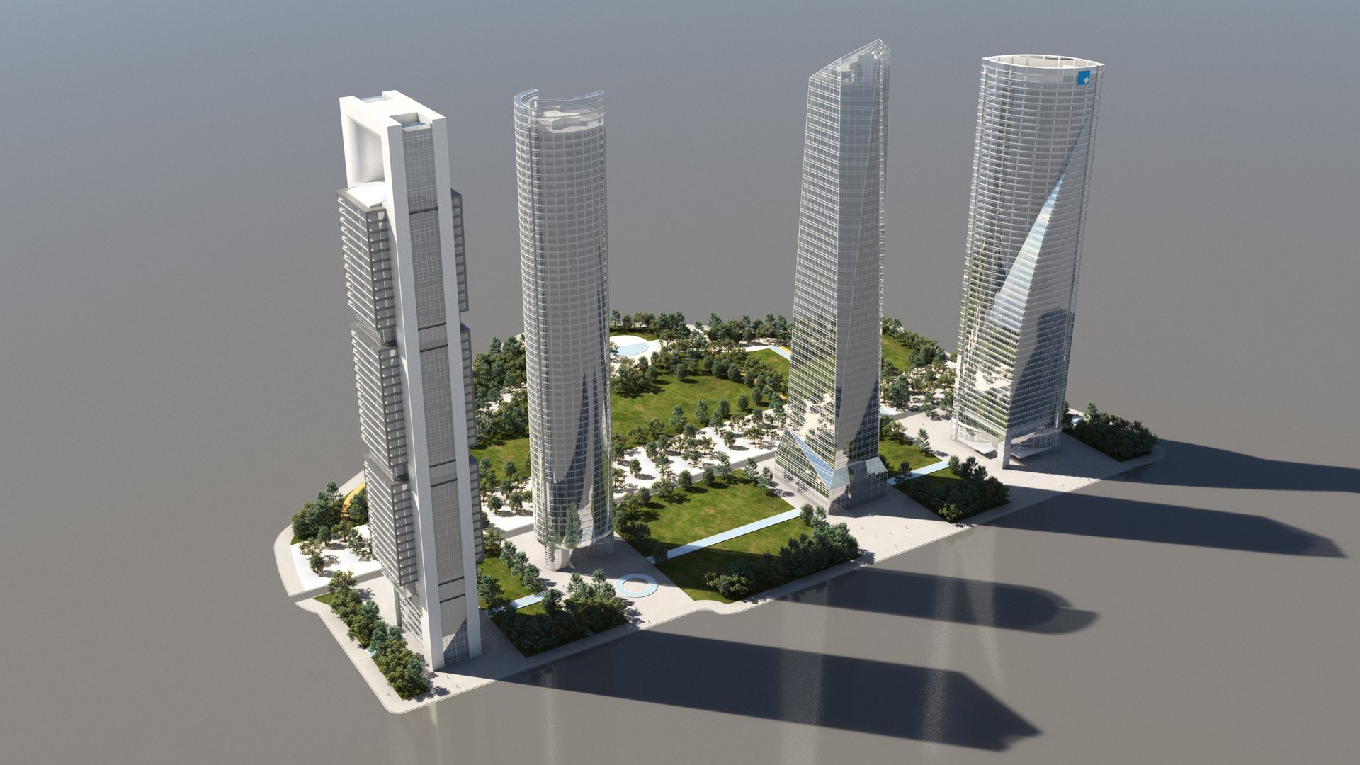 3D Cuatro Torres Business Area CTBA - Cepsa PwC Sacyr Cristal ...