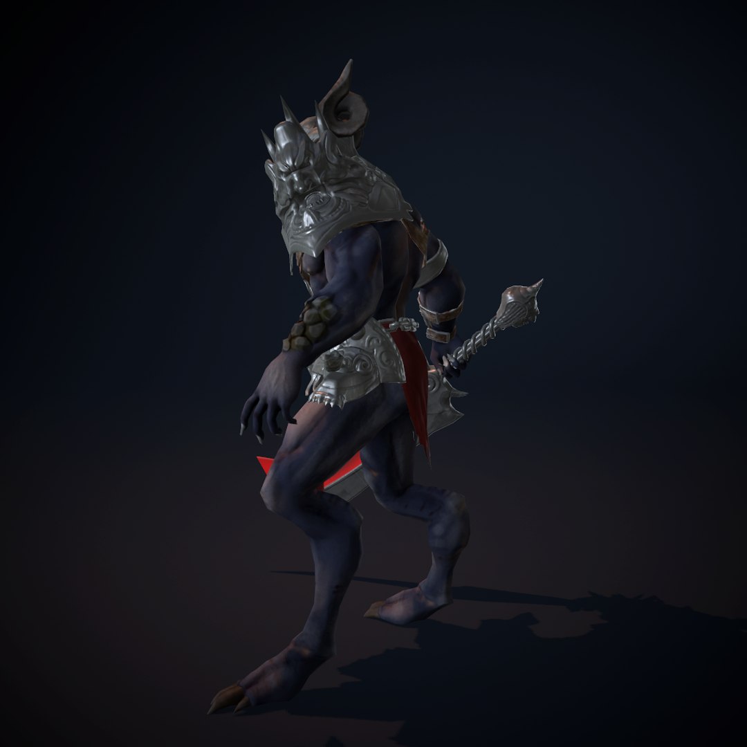 character demon animations 3d model