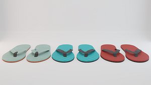 3D model flip flops