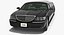stretch black limousine generic 3D model