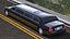 stretch black limousine generic 3D model