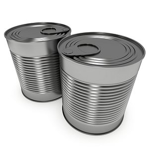 aluminium metal canned food 3D model