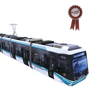 tram trolley train 3D model