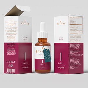 BOTANIQ Tinture Drops Indica 3D