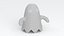 Little Cartoon Ghost Black 3D model